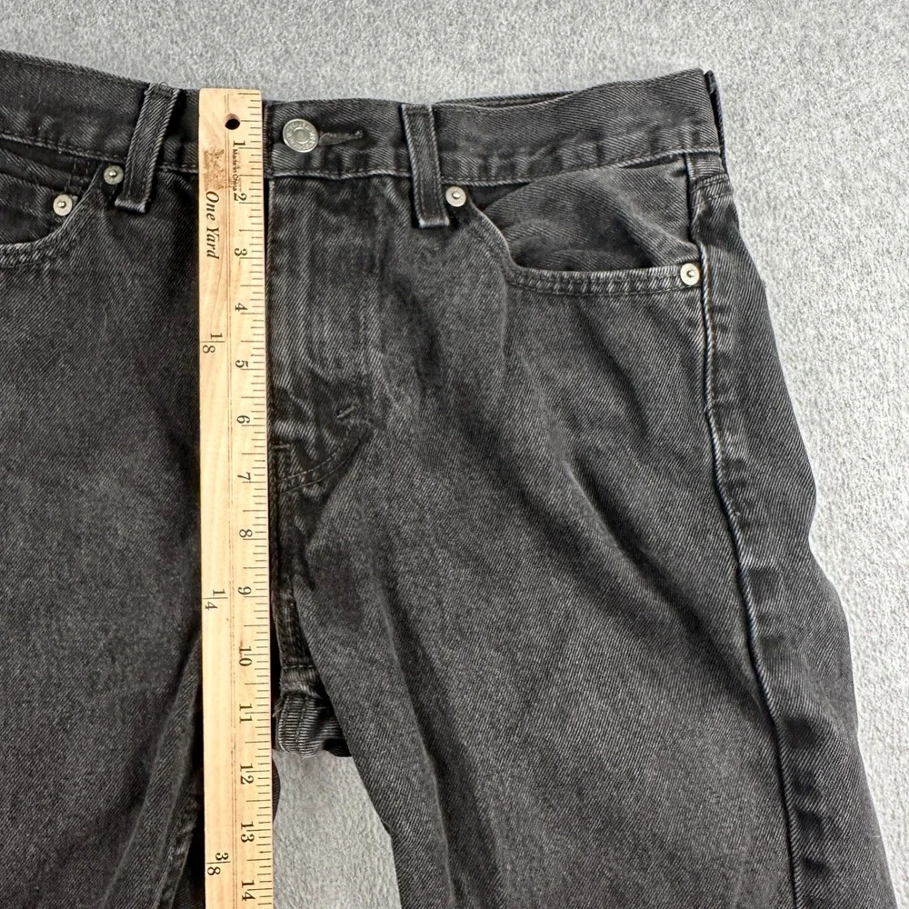 Levi's Jeans Mens 30x30 505 Regular Fit Black Straight Leg Denim